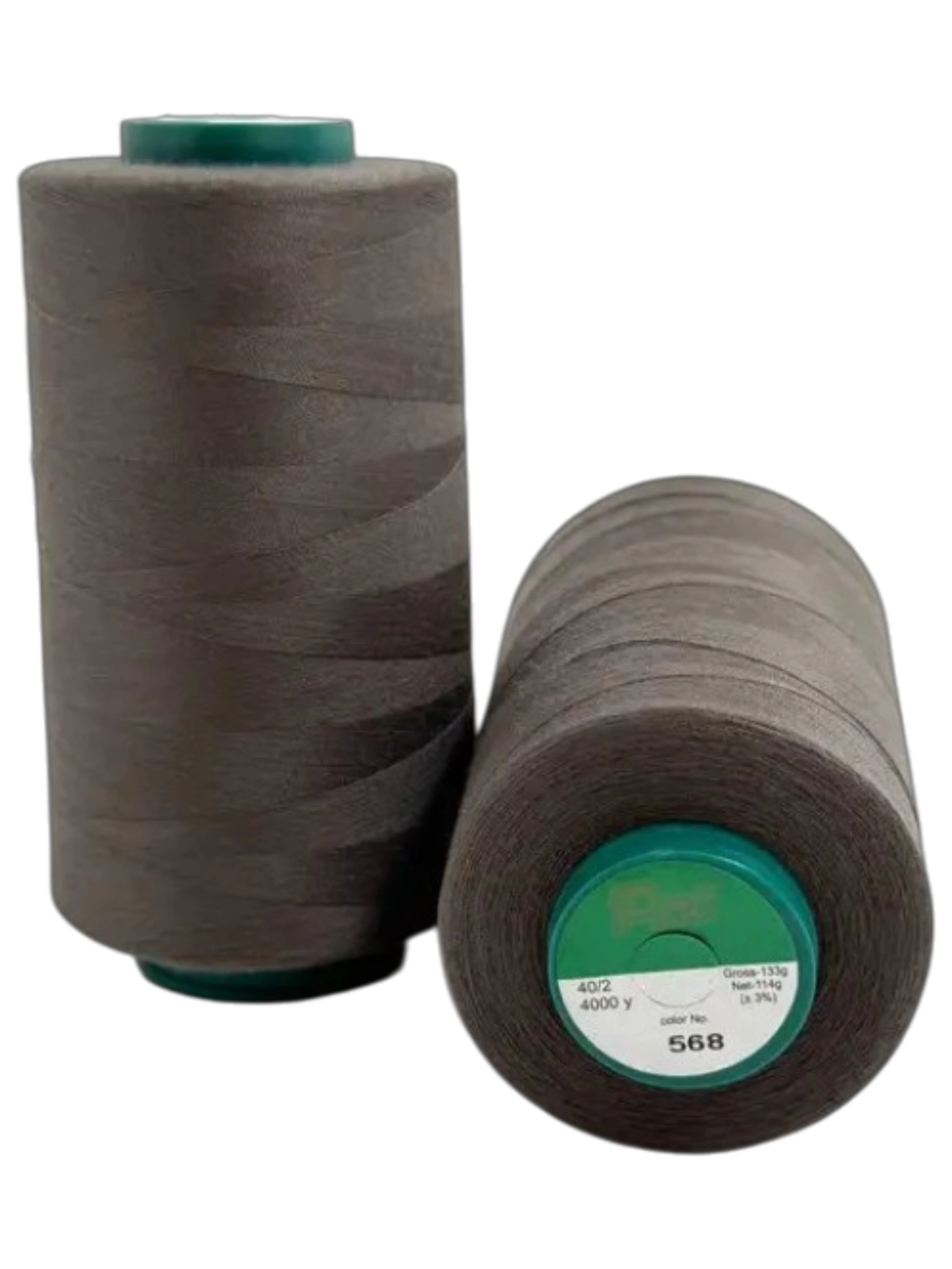 Нитки для шиття Peri 100%POLYESTER 40/2 в коричнево-сірому кольорі, №568, для швейних машин