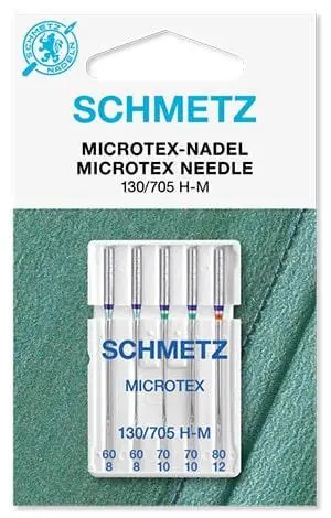 Набор игл SCHMETZ Microtex разных размеров для шития тонких тканей