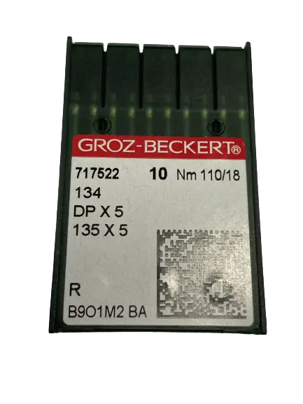 Голки GROZ-BECKERT DPx5 №110 R для промислових швейних машин, високоякісні голки з грубою колбою