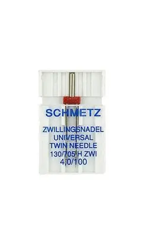 Игла Schmetz Twin Universal 130/705 H ZWI №100/4.0 для швейной машины, высококачественная немецкая игла для точности и долговечности