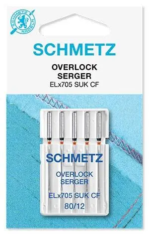 Игла Schmetz Overlock ELX705 SUK CF №80 для шитья трикотажа