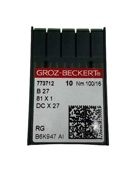 Голки GROZ-BECKERT DCx27 №100 RG для швейних машин, високоякісний інструмент для пошиття