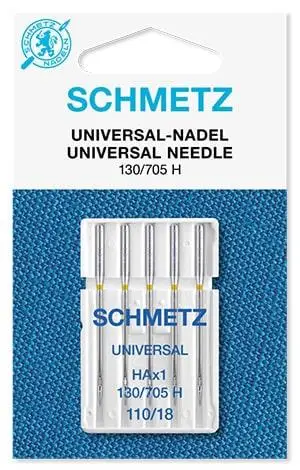 Иглы SCHMETZ Universal 130/705 H VFS №110 в упаковке для бытовых швейных машин