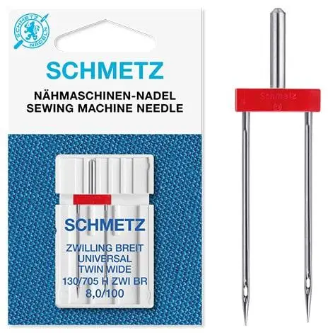 Голка Schmetz Extra wide twin needle 130/705 H ZWI BR № 8,0/100 для промислового та домашнього шиття