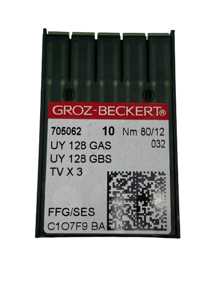 Голки GROZ-BECKERT UYx128GAS №80 для швейних машин у комплекті