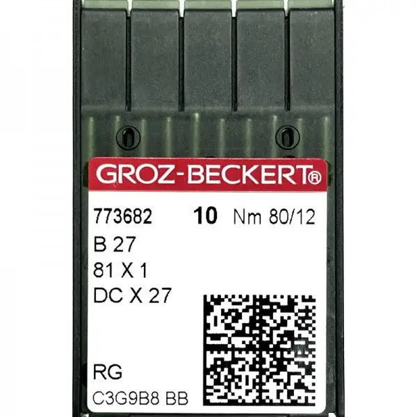 Голки GROZ-BECKERT DCx27 №80 RG для швейних машин — ідеальний вибір для професіоналів та аматорів