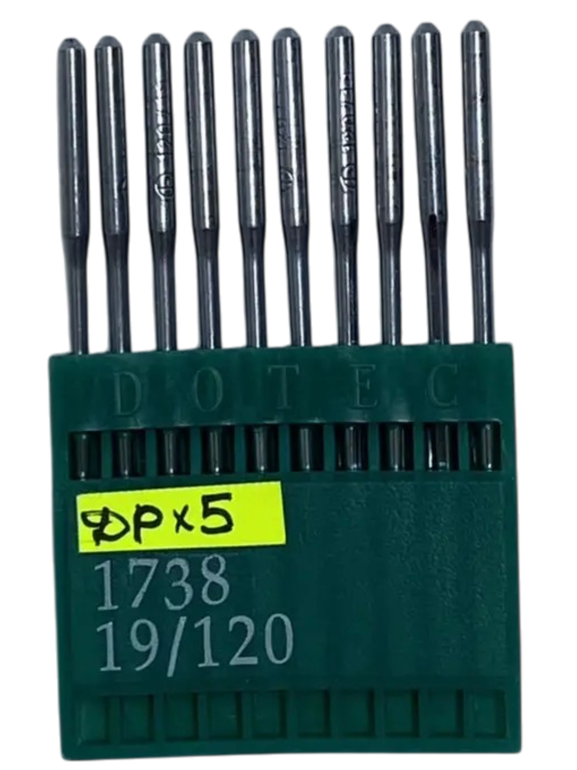 Голки DOTEC DPx5 №120 для промислових швейних машин, груба колба, високоякісні витки для шиття