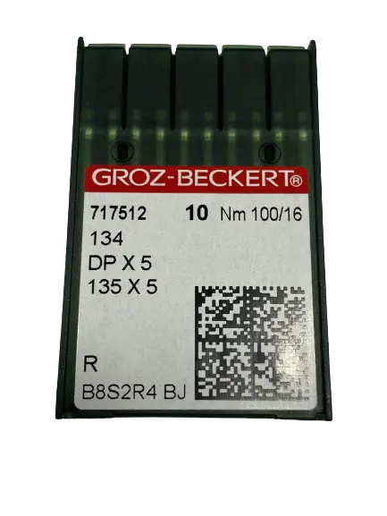 Голки GROZ-BECKERT DPx5 №100 R для промислових швейних машин, з грубою колбовою конструкцією