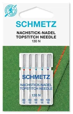 Набор игл SCHMETZ TOPSTITCH 130/705 H-N VIS для декоративной строчки и вышивки