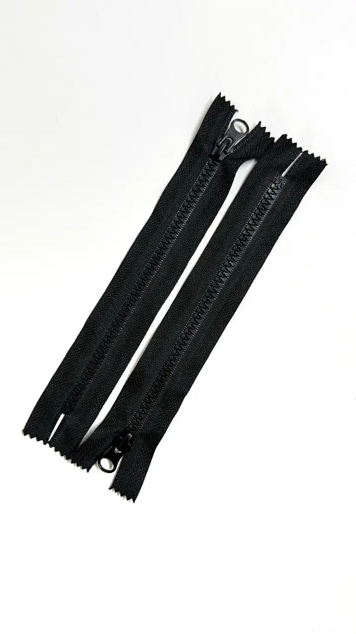 Чорна тракторна блискавка довжиною 18см №5 для шиття та ремонту одягу
