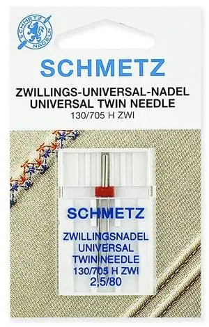 Игла Schmetz Twin Universal 130/705 H ZWI SCS №80/2/5 для швейных машин