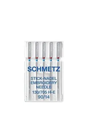 Иглы SCHMETZ EMBROIDERY для вышивальных машин, комплект 5 шт.