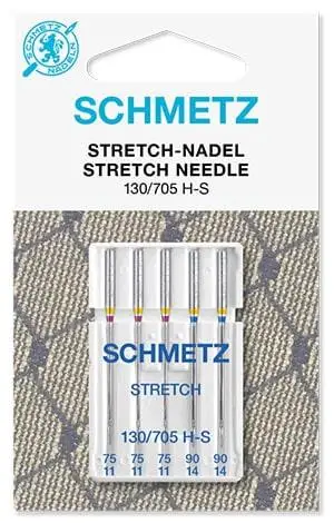 Иглы SCHMETZ STRETCH 130/705 H-S V3S для швейных машин, комплект 5 шт