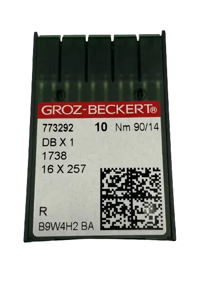 Голки GROZ-BECKERT DBx1 №90 R для промислових швейних машин, тонка колба, високоякісний стібок