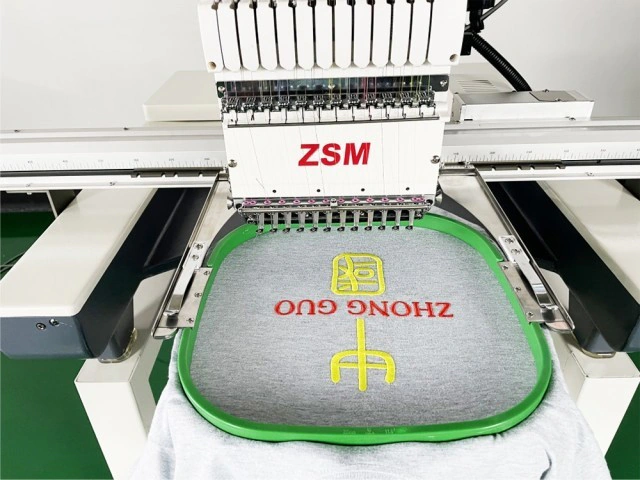 Вишивальна машина ZSM MT-1501 з великим робочим полем і сучасним дисплеєм для вишивання на одязі та кепках — 3