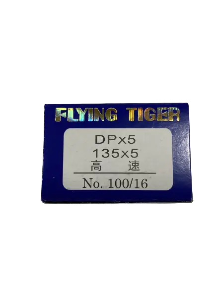 Голки FLYING TIGER DPx5 №100 для промислових швейних машин, тонка колба, висока якість