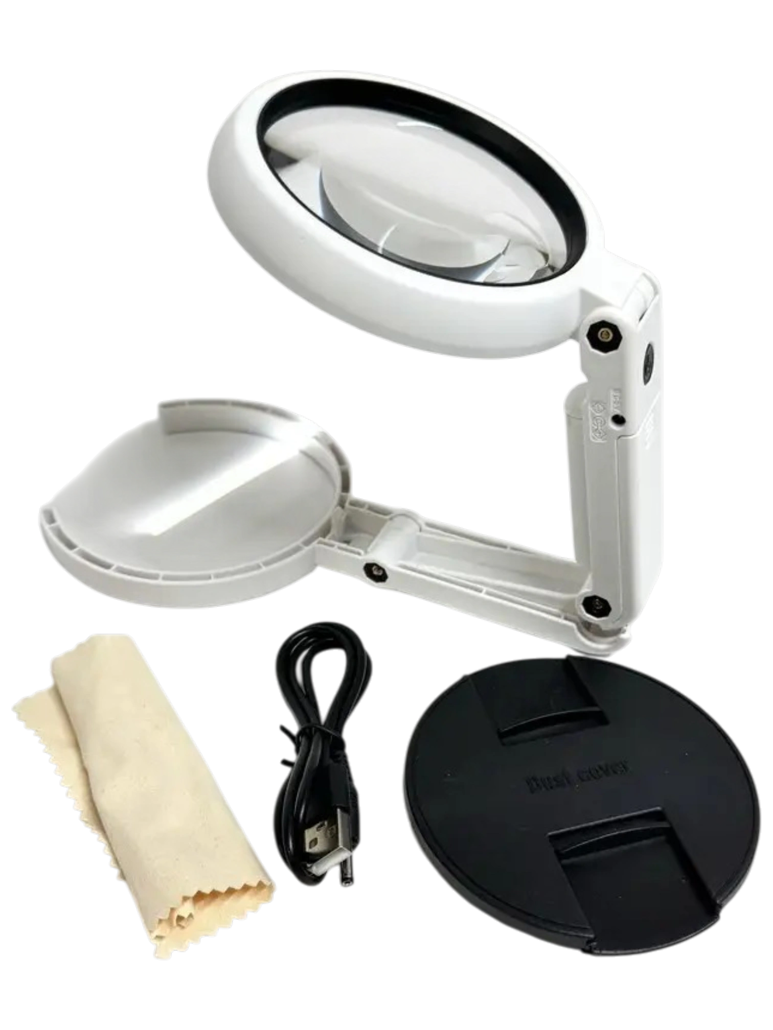 Лупа складна ручна FS90RC з LED-підсвічуванням, збирання для шиття та рукоділля