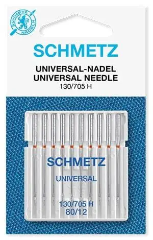 Голки SCHMETZ Universal 130/705 H XCS No80 для швейних машин, упаковка 10 шт