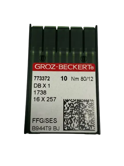 Голки GROZ-BECKERT DBx1 №80 SES для промислового шиття, тонка колба, професійний рівень